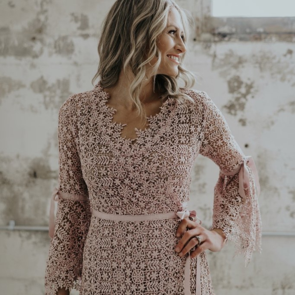 50% OFF- Lace Wrap Dress by Aspen True NWT